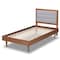 Baxton Studio Seren Mid-Century Light Grey Fabric Upholstered and Walnut Brown Finished Wood Platform Bed-Twin 191-11530-11158-ZORO - alternate 7